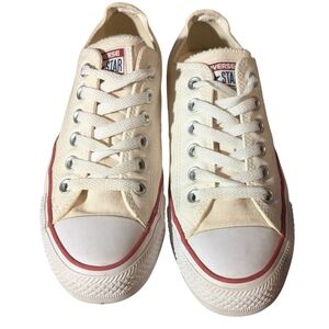 CONVERSE CHUCK TAYLOR ALL STAR Womens Girls Sz 6.5 Cream Canvas Basketball Shoes